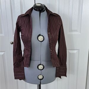 Quizz Shirt Button Up Dress Shirt Size Small